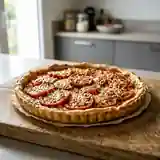 Tarte fine à la tomate et moutarde : recette savoureuse et facile