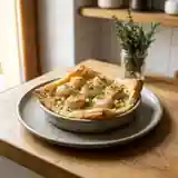 Tarte fine aux coquilles Saint-Jacques et fondue de poireaux