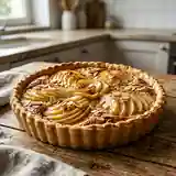 Tarte fine aux poires et crème d'amandes