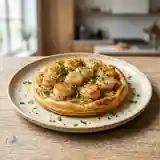 Tarte fine aux Saint-Jacques fondantes et croustillantes