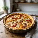Tarte fondante à la tomate et au chèvre frais