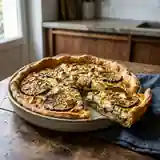 Tarte fondante à l'aubergine et feta, recette facile et savoureuse