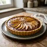 Tarte fondante au chocolat et poires caramélisées facile