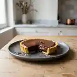 Tarte fondante au chocolat intense et café aromatique