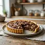Tarte fondante au chocolat noir et noix croquantes