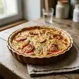 Tarte fondante au fenouil et tomates