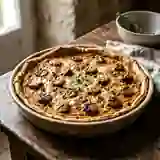 Tarte fondante au potiron et chipolatas grillées
