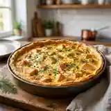 Tarte fondante au saumon et aneth frais
