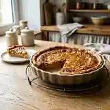 Tarte fondante aux amandes et miel doré
