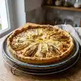 Tarte fondante aux endives caramélisées et camembert