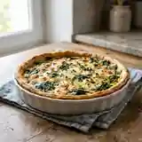 Tarte fondante aux épinards frais et chèvre crémeux