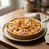 Tarte fondante aux pêches et crème d'amandes