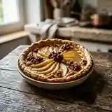 Tarte fondante aux poires et noix caramélisées