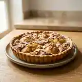 Tarte fondante poire et rhubarbe maison