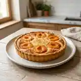 Tarte gourmande à la noix de coco et aux abricots frais