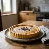 Tarte gourmande à la ricotta et au café