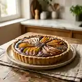 Tarte gourmande au chocolat noir et poires fondantes