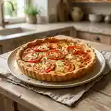 Tarte gourmande au comté fondant et tomates fraîches