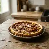 Tarte gourmande au foie gras et châtaignes caramélisées