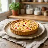 Tarte gourmande au fromage blanc et fruits confits