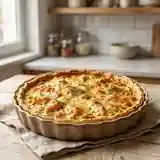 Tarte gourmande au saumon fumé et poireaux fondants