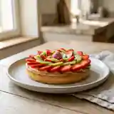 Tarte gourmande aux fraises et kiwis frais