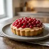 Tarte gourmande aux groseilles rouges et crème pâtissière