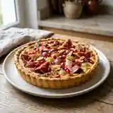 Tarte gourmande aux raisins, figues et grenade
