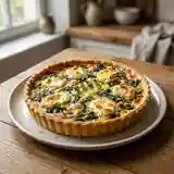 Tarte légère aux épinards frais et chèvre fondant