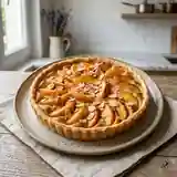 Tarte légère aux pêches fondantes