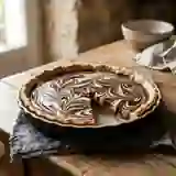 Tarte marbrée fondante aux deux chocolats