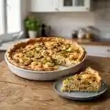 Tarte marine fondante crevettes et aneth