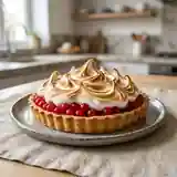 Tarte meringuée aux groseilles : douceur acidulée et croquante
