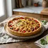 Tarte mexicaine savoureuse au poivron rouge
