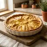 Tarte Pont-Audemer traditionnelle au camembert et pommes