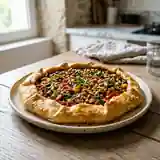 Tarte rustique à la ratatouille maison et pignons grillés