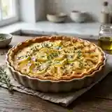 Tarte rustique aux pommes de terre et roquefort fondant