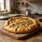 Tarte rustique d'hiver au chou et pommes de terre