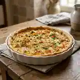 Tarte salée au saumon frais et légumes croquants