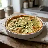Tarte savoureuse à la courgette et au fromage de chèvre