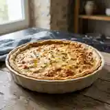 Tarte savoureuse à la moutarde, jambon et gruyère