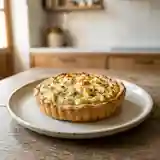 Tarte savoureuse à la purée de pommes de terre et chèvre fondant