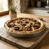 Tarte savoureuse au boudin noir et pommes caramélisées