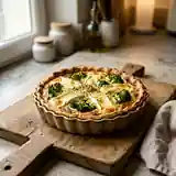 Tarte savoureuse au brocoli et camembert fondant