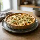 Tarte savoureuse au crabe et courgettes fraîches