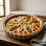 Tarte savoureuse au crabe et endives caramélisées