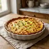 Tarte savoureuse au crabe frais et herbes