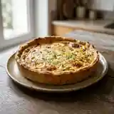 Tarte savoureuse au fromage de chèvre frais et menthe fraîche
