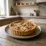 Tarte savoureuse au roquefort et jambon fumé facile à préparer