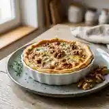 Tarte savoureuse au roquefort et noix sans œufs